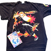 Round neck anime t-shirt Rengoku.